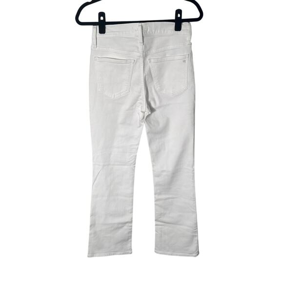 NWT Madewell Mid-Rise Kick Out Crop Jeans in Pure White Size 26 - Picture 5 of 15